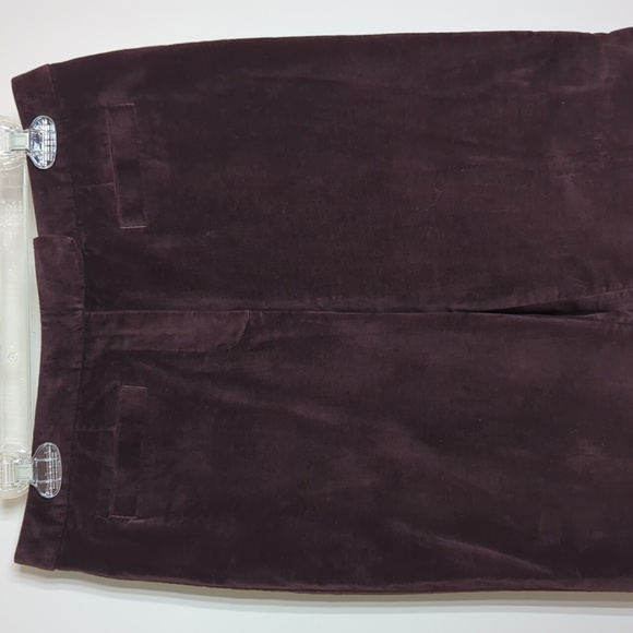 Talbots Petites Straight Leg Pant Brown Cotton Velour Classic Fit Stretch Size 8 - Picture 3 of 8